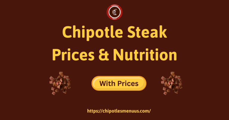 Chipotle Steak Prices & Nutrition