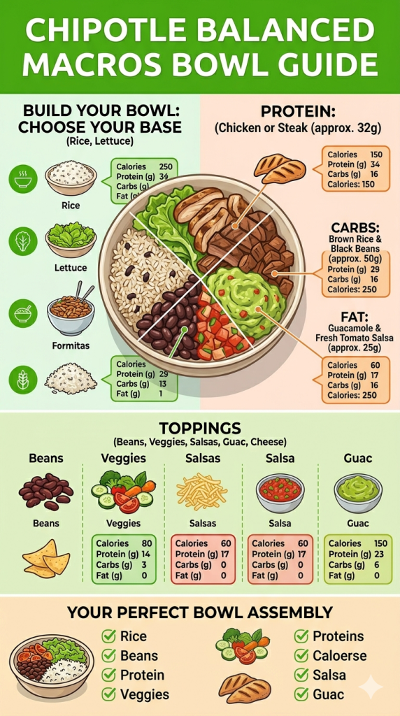 You said
Chipotle Balanced Macros Bowl